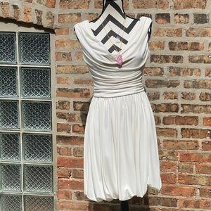 White mini dress very flattering and feminine